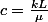 c=\sprt{\frac{kL}{\mu}}