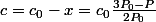 c=c_{0}-x=c_{0}\frac{3P_{0}-P}{2P_{0}}