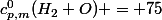 c_{p,m}^0(H_2 O) = 75