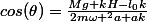 cos(\theta)=\frac{Mg+kH-l_0k}{2m\omega ^2a+ak}