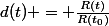 d(t) = \frac{R(t)}{R(t_{0})}
