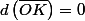 d\left(\overline{OK}\right)=0