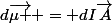 d\vec{\mu } = dI\vec{A}