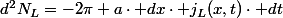 d^{2}N_{L}=-2\pi a\cdot dx\cdot j_{L}(x,t)\cdot dt