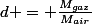 d = \frac{M_{gaz}}{M_{air}}