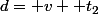 d= v  t_2
