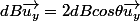 dB\vec{u_y}=2dBcos\theta\vec{u_y}