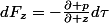 dF_z=-\frac{\partial p}{\partial z}d\tau