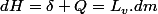 dH=\delta Q=L_{v}.dm