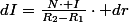 dI=\frac{N\cdot I}{R_{2}-R_{1}}\cdot dr