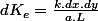 dK_{e}=\frac{k.dx.dy}{a.L}