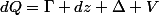 dQ=\Gamma dz \Delta V