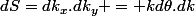 dS=dk_x.dk_y = kd\theta.dk