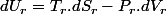 dU_{r}=T_{r}.dS_{r}-P_{r}.dV_{r}