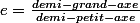 e=\frac{demi-grand-axe}{demi-petit-axe}