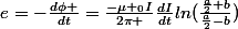 e=-\frac{d\phi }{dt}=\frac{-\mu _0I}{2\pi }\frac{dI}{dt}ln(\frac{\frac{a}{2}+b}{\frac{a}{2}-b})