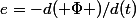 e=-d( \Phi )/d(t)