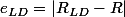e_{LD}=|R_{LD}-R|