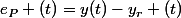 e_P (t)=y(t)-y_r (t)