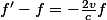 f'-f=-\frac{2v}{c}f