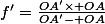 f'=\frac{OA'\times OA}{OA'- OA}