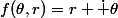 f(\theta,r)=r \dot \theta