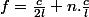 f=\frac{c}{2l}+n.\frac{c}{l}