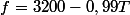 f=3200-0,99T