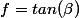 f=tan(\beta)