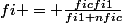 fi = \frac{ficfi1}{fi1+nfic}