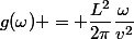 g(\omega) = \dfrac{L^2}{2\pi}\dfrac{\omega}{v^2}