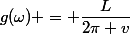 g(\omega) = \dfrac{L}{2\pi v}