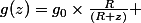 g(z)=g_0\times\frac{R}{(R+z)} 