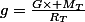 g=\frac{G\times M_T}{R_T}
