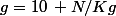g=10\, N/Kg