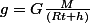 g=G\frac{M}{(Rt+h)}