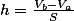 h=\frac{V_b-V_a}{S}