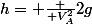 h= \frac { V^2_A}{2g}