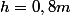 h=0,8m