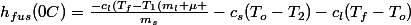 h_{fus}(0C)=\frac{-c_{l}(T_{f}-T_{1}(m_{l}+\mu }{m_{s}}-c_{s}(T_{o}-T_{2})-c_{l}(T_{f}-T_{o})