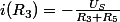 i(R_{3})=-\frac{U_{S}}{R_{3}+R_{5}}