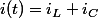 i(t)=i_L+i_C