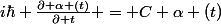 i\hbar \frac{\partial \alpha (t)}{\partial t} = C \alpha (t)