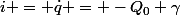 i = \dot{q} = -Q_0 \gamma