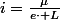 i=\frac{\mu}{e\cdot L}