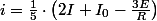 i=\frac{1}{5}\cdot\left(2I+I_{0}-\frac{3E}{R}\right)