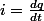 i=\frac{dq}{dt}