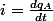 i=\frac{dq_A}{dt}