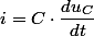 i=C\cdot\dfrac{du_C}{dt}