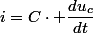 i=C\cdot \dfrac{du_c}{dt}
